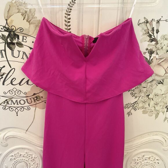 Lulus Power of Love Jumpsuit Women's XS Magenta Strapless NWOT - Picture 10 of 14